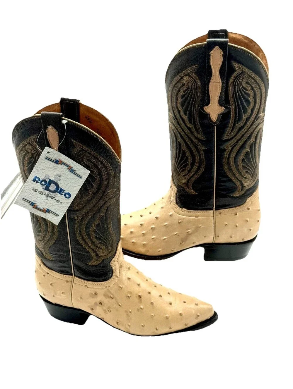 NEW Rodeo Bravo Mens 7 Exotic Ostrich Western Boots Free Shipping MSRP 499